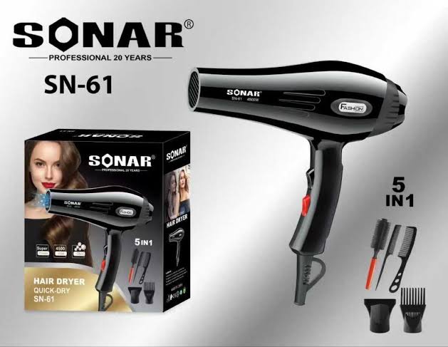 SECADORA DE CABELLO SONAR 5EN1 DE 4500W SN-61