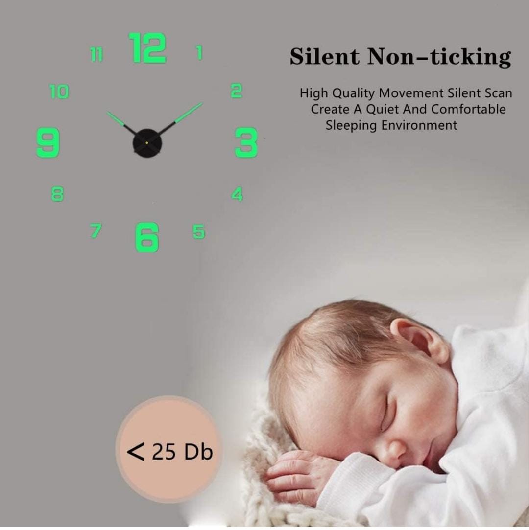 RELOJ 3D DE PARED LUMINOSO DECORATIVO