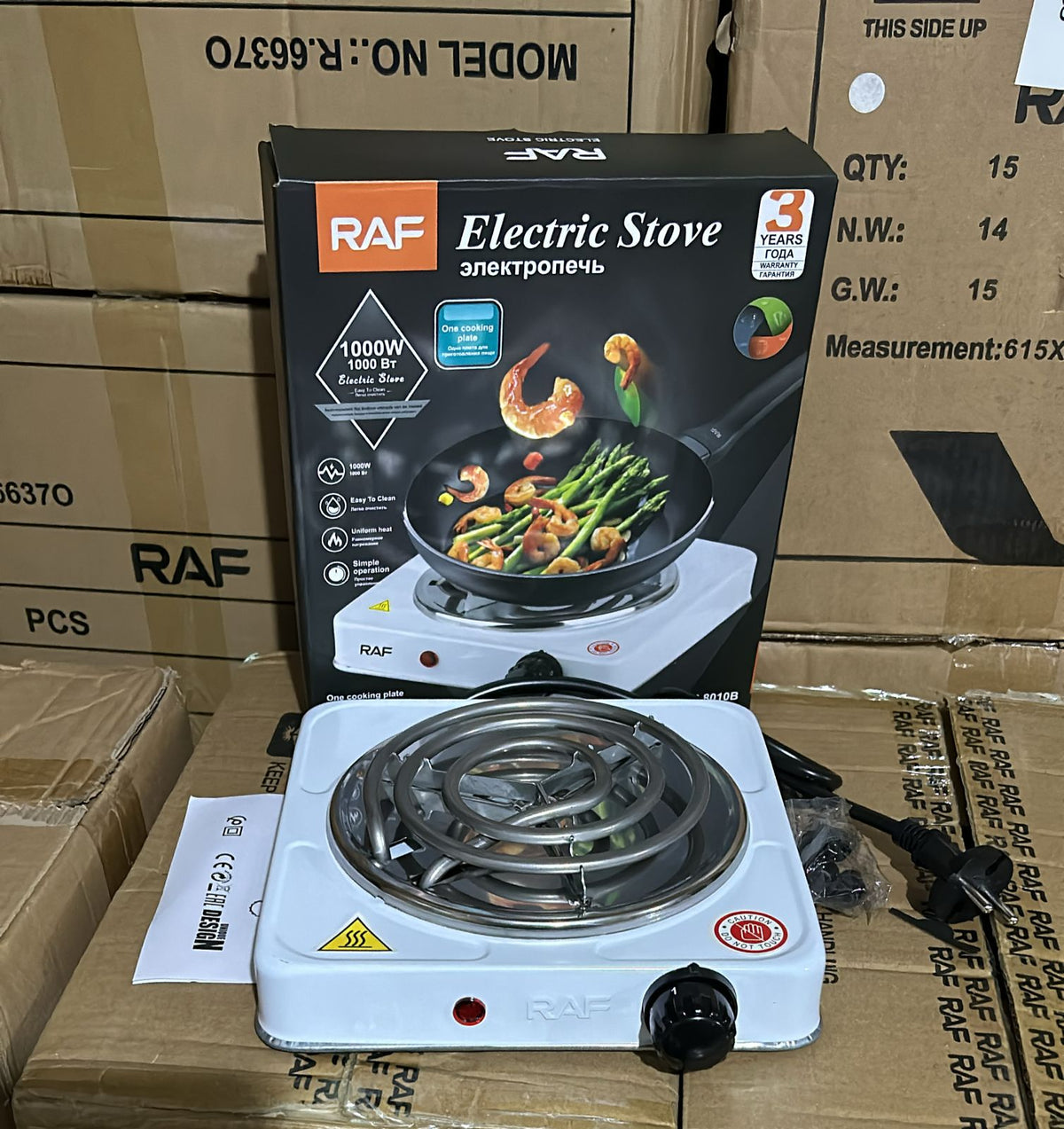 ESTUFA ELÉCTRICA RAF 1 QUEMADOR 8010B