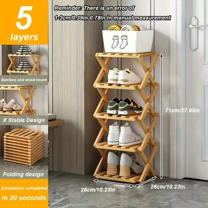 ESTANDE BAMBU PLEGABLE DE 5 NIVELES  CD-262