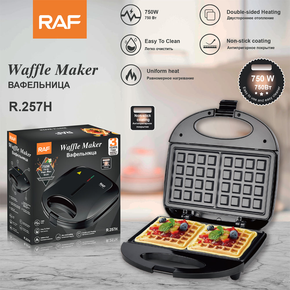 MÁQUINA ELÉCTRICA PARA GOFRES RAF R.257H – ANTIADHERENTE | DESAYUNOS FÁCILES