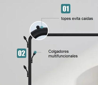 PERCHERO DE ROPA CON RUEDAS YP-610