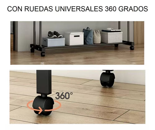 PERCHERO DE ROPA CON RUEDAS YP-610
