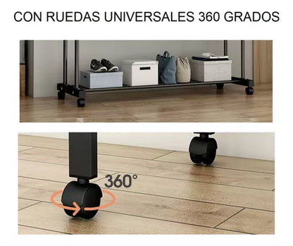 PERCHERO DE ROPA CON RUEDAS YP-610