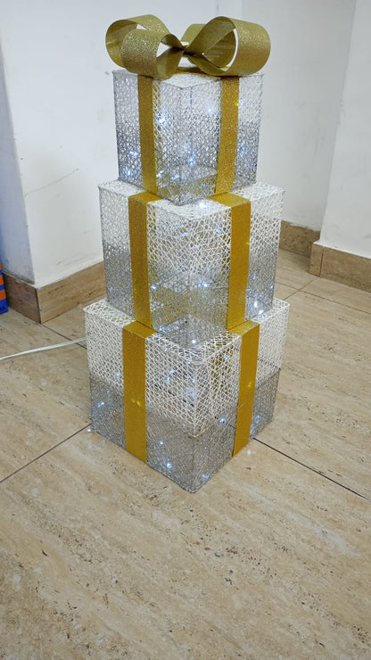 CAJA DE REGALOS NAVIDEÑOS X 3 PCS