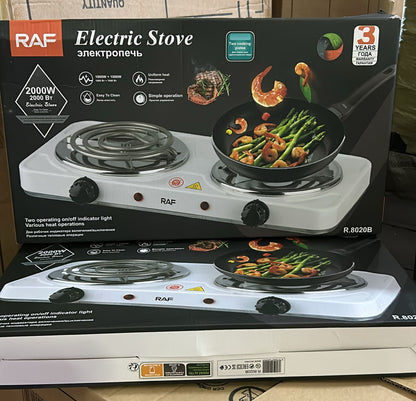 COCINA ELECTRICA RAF 2 HORNILLAS ASPIRAL R.8020B