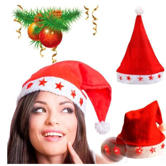 GORRO NAVIDEÑO CON LUZ LED A PILA