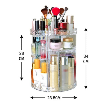 ORGANIZADOR DE COSMÉTICOS 360 ACRÍLICO GIRATORIO